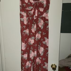 Woman's strapless jumpsuit